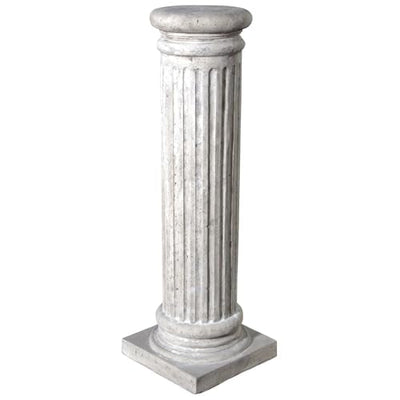 Pedestals — Design Toscano Greek Fluted Garden Plinth, Cranberry