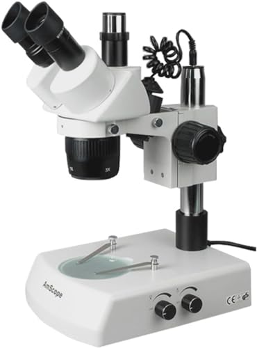 AmScope Trinocular Stereo Microscope 10X-60X White
