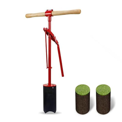 Manual Lawn Aerators — Acivirdde Manual Golf Hole Cutter with Wooden Handle