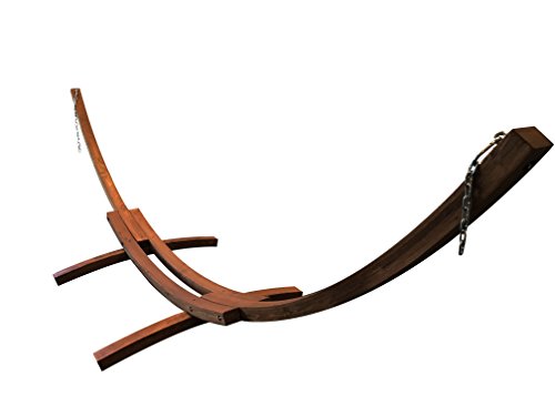 Hammocks, Stands & Accessories — Petra Leisure Wooden Hammock Stand, Teak Stain Finish