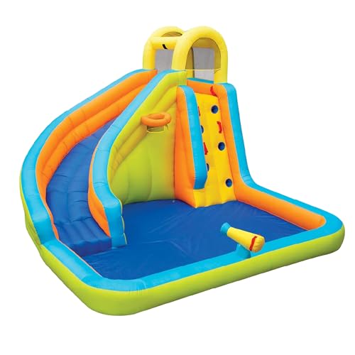 BANZAI Splash ’N’ Blast Inflatable Water Slide Park Multicolor