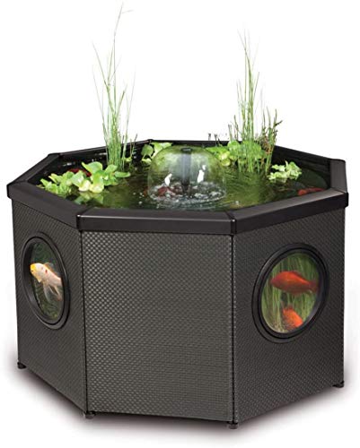 Aquagarden Complete Raised Window Pond Kit - Octagon Mocha