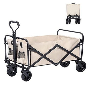 Farm & Ranch — 3WWWQMAA8 Foldable Steel Garden Cart with All-Terrain Wheels