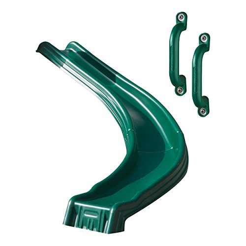 Swing-N-Slide WS 8338 Side Winder Curved Plastic Slide with Safety Handles Green