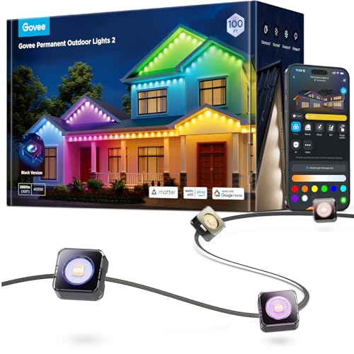 String Lights — Govee Permanent Outdoor Lights 2 H705E Black