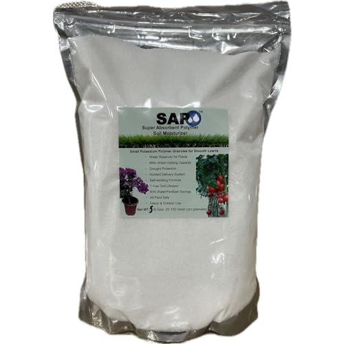 SOIL MOIST SAP Super Absorbent Polymer Water-Storing Crystal Gel White, 45 Pounds