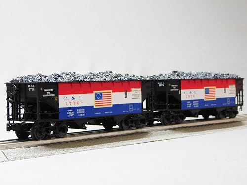 M.T.H. Electric Trains Lionel Cambria & Indiana Die-Cast Twin Hopper 2 Pack Multicolor