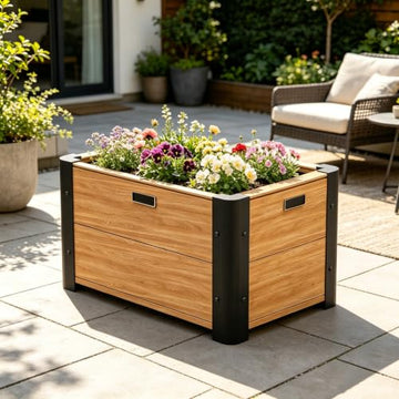 Gardening & Lawn Care — ASYJVWYZ Aluminum Raised Garden Planter, Natural