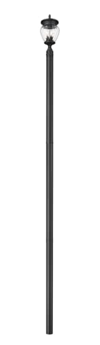 Z-Lite Davina 3 Light 139" Tall Post Light Black