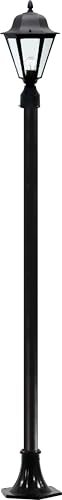 DABMAR LIGHTING Daniella Post Light Fixture with Frosted Glass LED 6W Black