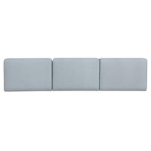 NADAAL STUDIOS Auvian 3-Piece Outdoor Lounge, Modular, Tufted Cushions, Polyester Upholstery, Quick-Dry Foam, Aluminum Frame, Light Blue