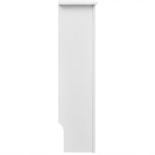 EDNRSOG White MDF Radiator Covers 2 pcs 67.7" Modern Slatted Design Heating Cover Cabinet for Living Room Decoration and Additional Shelf Space