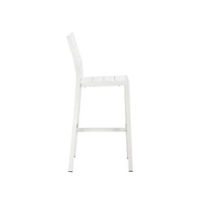 Pemberly Row 44" Aluminum Outdoor Bar Stools Set of 6 White