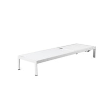 Pemberly Row Contemporary Aluminum Patio Dining Set, 13-Piece, White Finish, Includes 6 Stackable Chairs, 1 Table with Umbrella Hole, 6 Loungers with Wheels, Weather-Resistant Outdoor Furniture