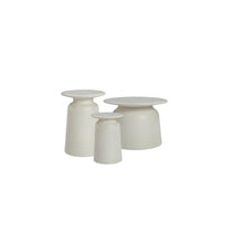 Lithia Indoor Outdoor 3-Piece Table Set in White Concrete Finish