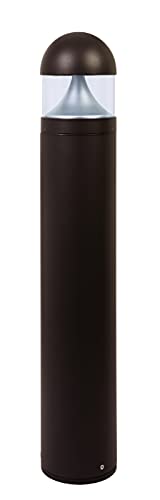 Solus Rounded LED Bollard Path Light – 20W Integrated LED, 1400 Lumens – 3000K or 4000K CCT – Modern Outdoor Light, ETL Listed – Black or Bronze Finish (Bronze, 4000K / Single Pack)