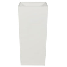Benzara 32 Inch Tall Tapered Barrel Planter Vase with Hidden Insert White