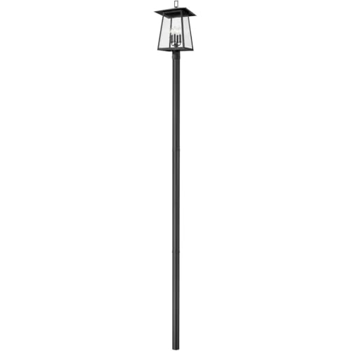 Z-Lite 5015PHBR-5009P120 Rainer 4 Light 143" Tall Post Light - Black