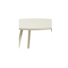 NADAAL STUDIOS Doran Outdoor Coffee Table, Round, Nesting Two-Piece, All-Steel Frame, Water Resistant, Cream - Set of 2