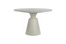 Armen Living Palea Indoor Outdoor Dining Table in White Concrete Finish