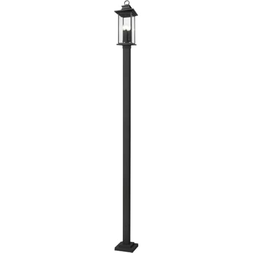 Z-Lite 5017PHBS-536P-BK Tiberius - 4 Light Outdoor Post Mount-118.5 Inch Tall and 9.25 Inch Wide