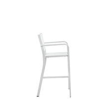 Pemberly Row 7-Piece Modern Aluminum Frame Patio Bar Set White