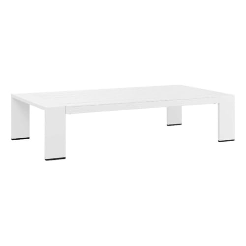 Modway Tahoe Patio Aluminum Coffee Table with White Finish EEI-5677-WHI