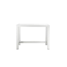 Pemberly Row Modern Aluminum Bar Table, 59 x 28 x 43 in, White Finish, Durable Fade-Resistant Outdoor Table for Patio, Parties, Events or Workspaces