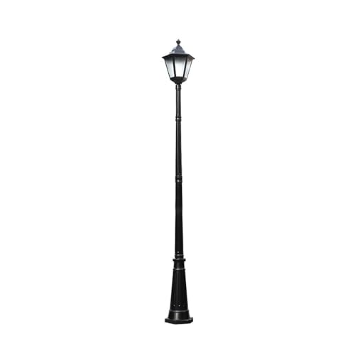 CUTPOIY High Pole Lighting with Frosted Glass Outdoor Street Fence Lamp European Post Light for Garden Yard Patio Pathway (Black-108.27″)