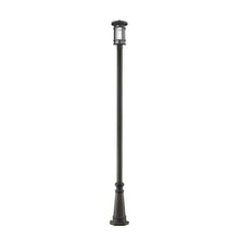 Z-Lite 570PHM-519P-ORB 1 Light Outdoor Post Mounted Fixture, Oil Rubbed Bronze