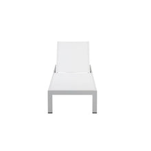 Pemberly Row Contemporary Aluminum Patio Dining Set, 13-Piece, White Finish, Includes 6 Stackable Chairs, 1 Table with Umbrella Hole, 6 Loungers with Wheels, Weather-Resistant Outdoor Furniture