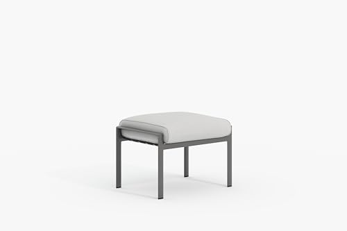 Winston Southern Cay Cushion Ottoman Weathered Teak/Idol Cloud