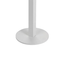 Benjara Keli 43 Inch Outdoor Bar Table, White Aluminum Frame, Foldable Design