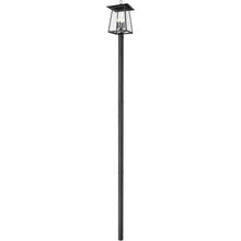 Z-Lite 5015PHBR-5009P120 Rainer 4 Light 143" Tall Post Light - Black