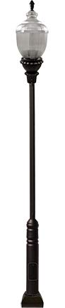 DABMAR LIGHTING GM6800-BZ Clear Acorn Post Fixture Incandescent 120V Clear