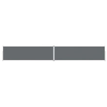 KGFHERENB Retractable Side Awning, 472 x 71 Inch Large Privacy Screen for Patio and Garden, Anthracite Fabric with PU Coating, Manual Pull Out Shade for Outdoor Terrace Balcony