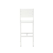 Benzara Kylo 18 Inch Set of 4 Bar Height Side Chairs White