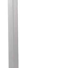 Benjara BM287813 Patio Kylo 43 Inch Outdoor Bar Table, White and Brown Aluminum Frame, Small
