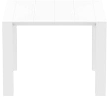 Compamia Vegas 55" Extendable Patio Dining Table in White, Commercial Grade