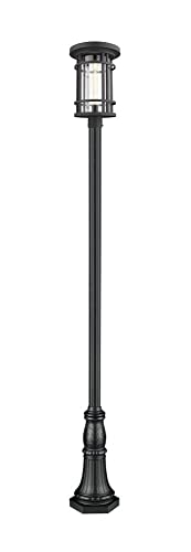 Z-Lite 570PHXL-518P-BK 1 Light Outdoor Post Mounted Fixture, Black