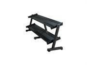 York Barbell 69128 2-Tier Tray Dumbbell Rack Black