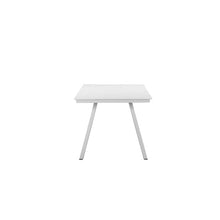 Pangea Home Jack 30x59 Modern Aluminum Table in White Finish