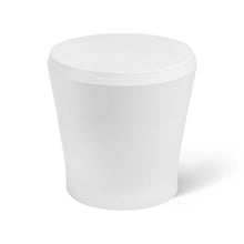 Ledge Lounger Affinity Round All Weather Side Table, White, 18x18x18 inches