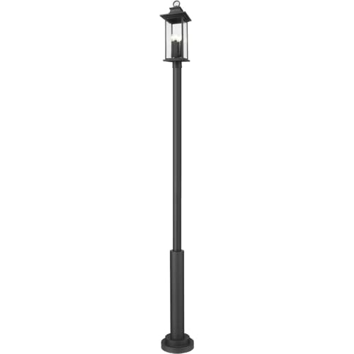 Z-Lite 5017PHBR-5010P-BK Tiberius - 4 Light Outdoor Post Mount-120 Inch Tall and 12 Inch Wide