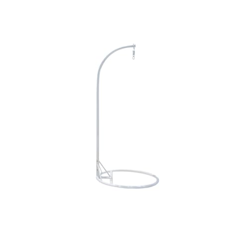 KDFHKHS White Modern Single Pole Hammock Chair Stand 330Lbs Capacity, 76.8"x39.4" Indoor Outdoor Use