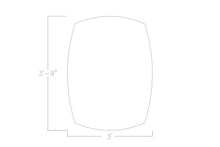 SKUTCHI DESIGNS INC. Small Arc Boat Shaped Bistro Table | 43" H Standing Height Breakroom Table | Harmony Office Series | 36" Wx45 L | Natural Eucalyptus with Matte Black Base