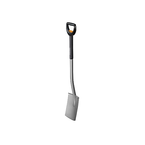 Fiskars SmartFit 1000620 Square Telescopic Spade for Soft and Low Stony Ground 105-125 cm Boron Steel, Black/Silver, SmartFit