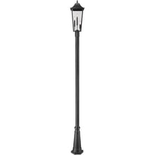 Z-Lite Gannon 3 Light 121" Tall Post Light Black