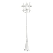 Livex Traditional Three Light Outdoor Post Mount Oxford Collection White