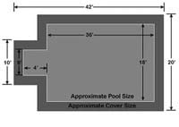 Loop-Loc - Aqua-Xtreme Mesh 18' x 36' Rectangle with 4' x 8' Center End Step Pool Safety Cover